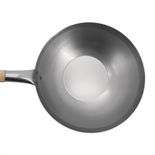 photo 4 wok en acier doux vogue 33 cm