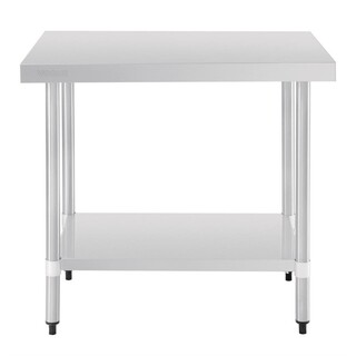 photo 3 table de préparation sans rebord en acier inoxydable vogue 900 x 600mm