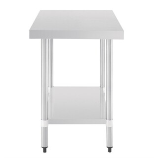 photo 5 table de préparation sans rebord en acier inoxydable vogue 900 x 600mm