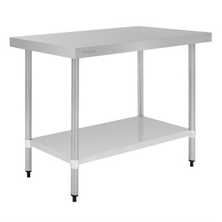 photo 1 table de préparation sans rebord en acier inoxydable vogue 1200 x 600mm