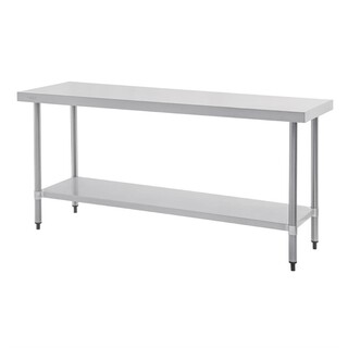photo 1 table de préparation sans rebord en acier inoxydable vogue 1800 x 600mm