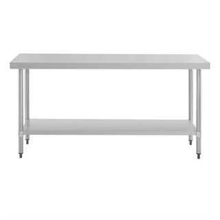 photo 5 table de préparation sans rebord en acier inoxydable vogue 1800 x 600mm