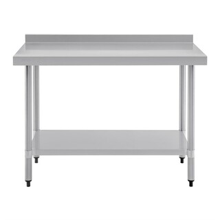 photo 9 table de préparation avec rebord en acier inoxydable vogue 1200 x 600mm