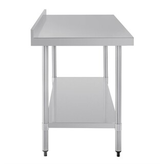 photo 9 table de préparation avec rebord en acier inoxydable vogue 1500 x 600mm