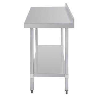 photo 9 table de préparation avec rebord en acier inoxydable vogue 1800 x 600mm