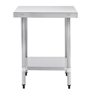 photo 5 table de préparation sans rebord en acier inoxydable vogue 600 x 600mm