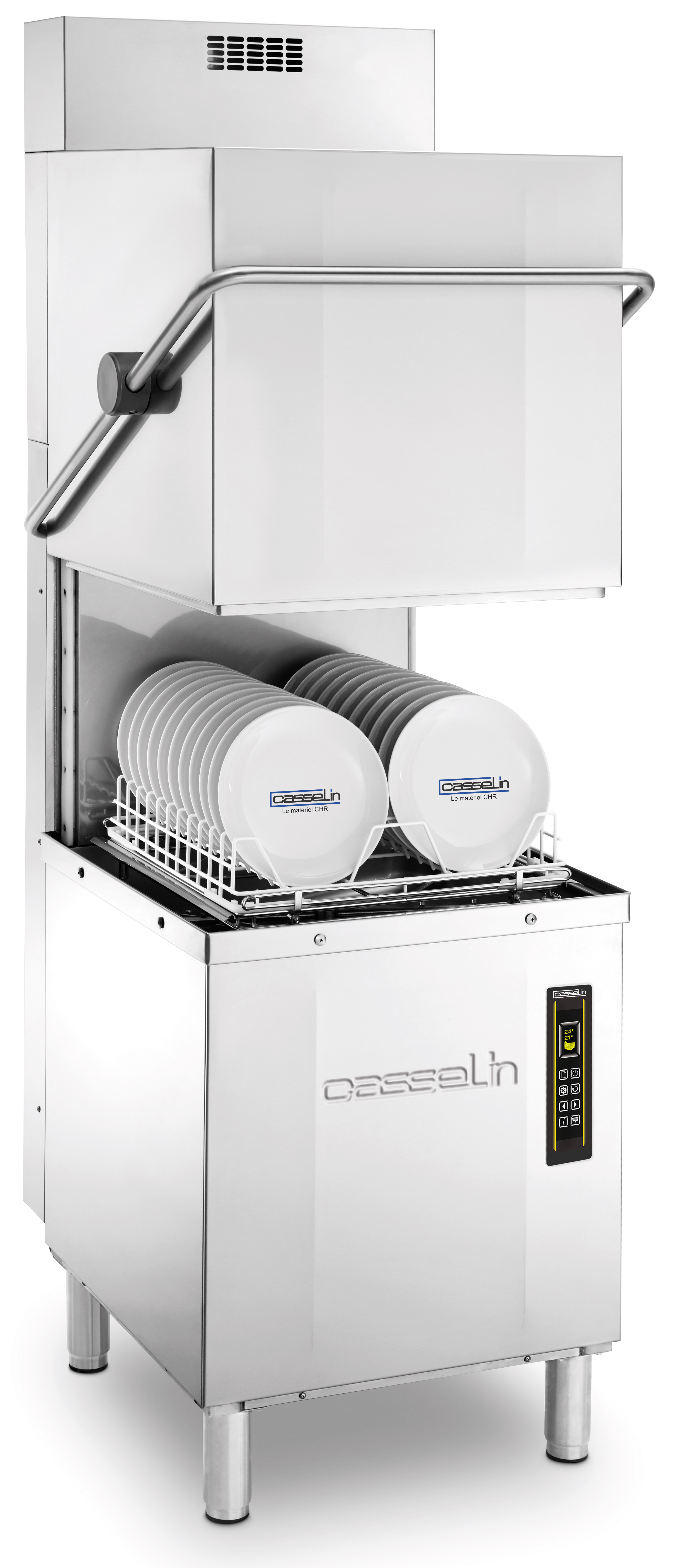 LAVEVAISSELLE À CAPOT DOUBLE PAROI AVEC POMPE DE VIDANGE ET RÉCUPÉRATEUR DE CHALEUR CASSELIN